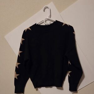 Black Sweater with Star Pattern